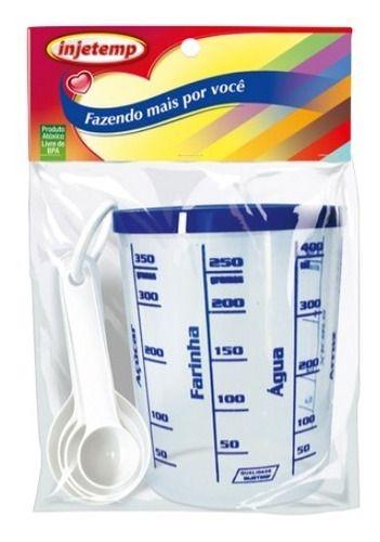 Imagem de Conjunto Medidores Xícaras Colher E Copo Graduado 400 Ml