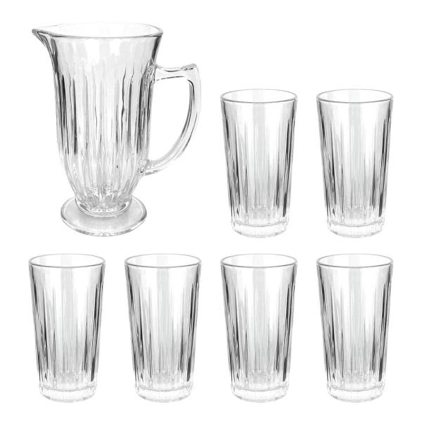 Conjunto Melina Com Jarra E Copos De Vidro Água Suco 7 Peças - Hauskraft Imagem de Conjunto Melina Com Jarra E Copos De Vidro Água Suco 7 Peças