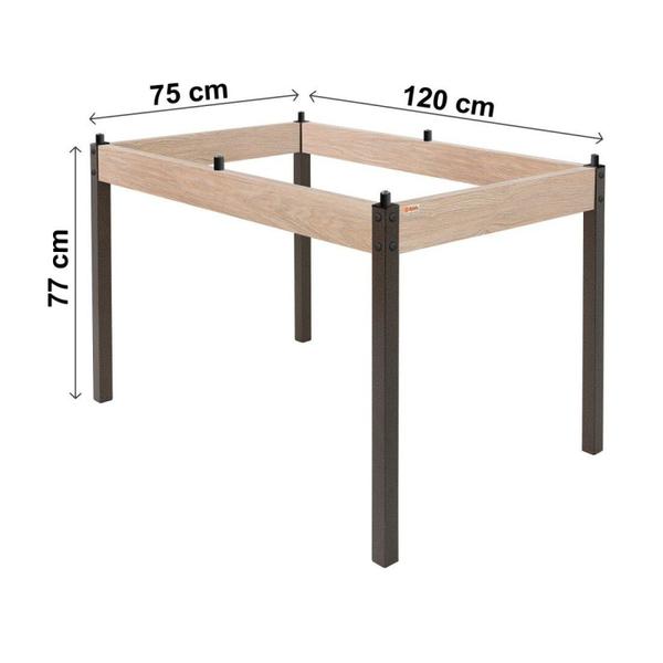 Imagem de Conjunto Mesa 120cm Tampo em Vidro com 4 Cadeiras Karina Ciplafe