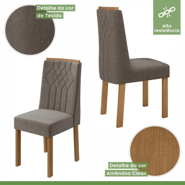 Imagem de Conjunto Mesa 120x90cm Tampo MDF Celebrare 4 Cadeiras Exclusive Móveis Lopas