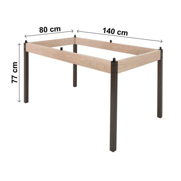 Imagem de Conjunto Mesa 140cm Tampo em Vidro com 6 Cadeiras Barcelona Ciplafe