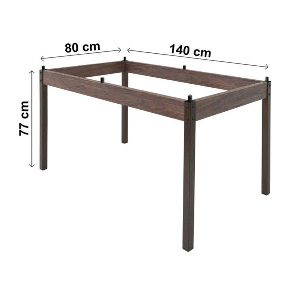 Imagem de Conjunto Mesa 140cm Tampo em Vidro com 6 Cadeiras Karina Ciplafe