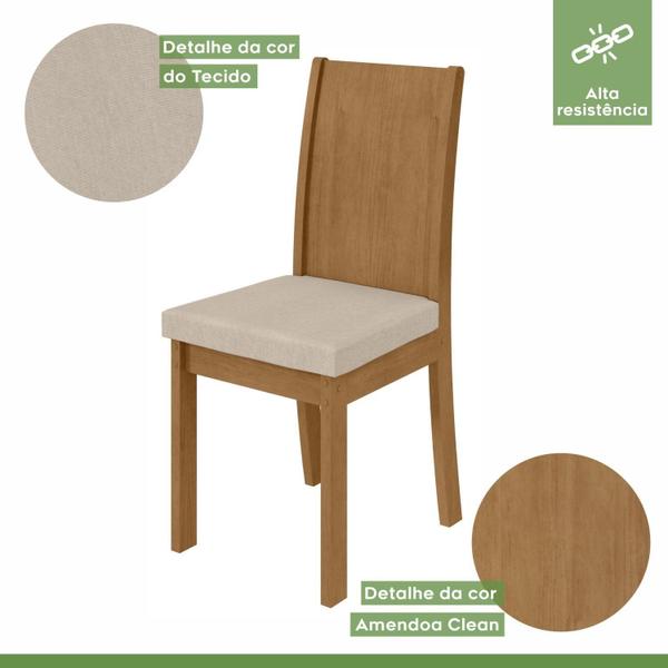 Imagem de Conjunto Mesa 180x90cm Tampo MDP 6 Cadeiras Athenas