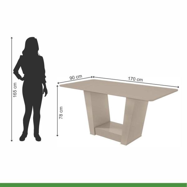 Imagem de Conjunto Mesa Apogeu 170cm Tampo Mdf 6 Cadeiras Apogeu