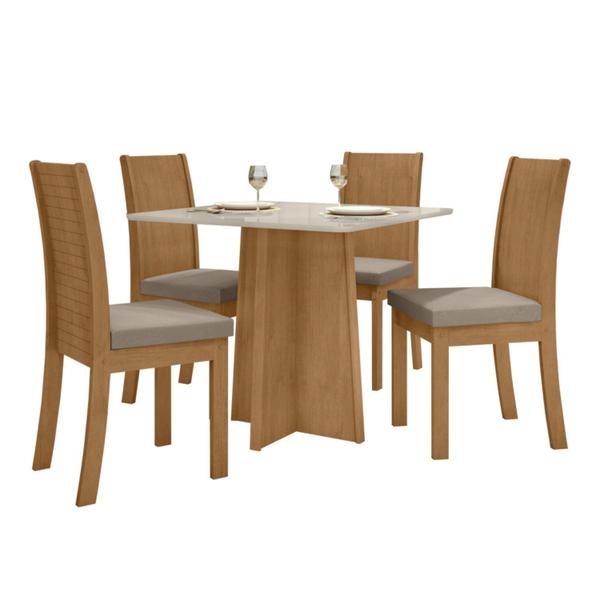 Imagem de Conjunto Mesa Celebrare 90cm Tampo MDF 4 Cadeiras Athenas