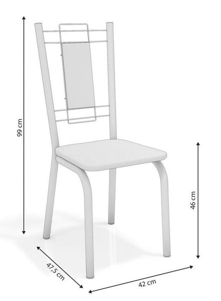 Imagem de Conjunto Mesa com 4 Cadeiras CMC051CR Linha Crome Combos Kappesberg Crome