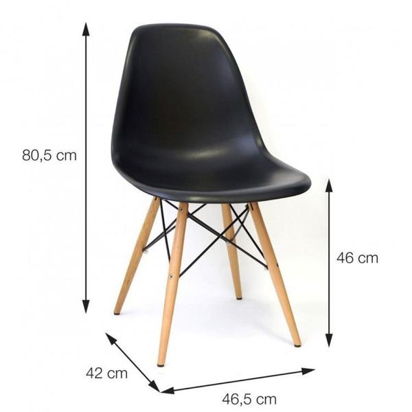 Imagem de Conjunto Mesa com 4 Cadeiras de Jantar Eames Pp Espresso Móveis