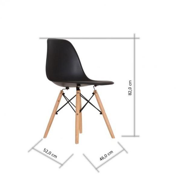 Imagem de Conjunto Mesa com 4 Cadeiras Eames Pp Espresso Móveis