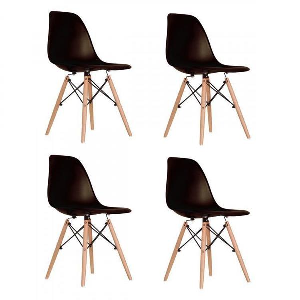 Imagem de Conjunto Mesa com 4 Cadeiras Eames Pp Espresso Móveis