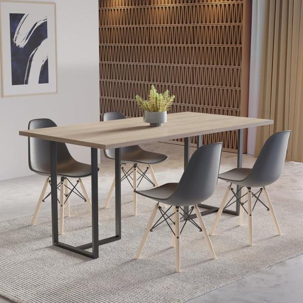 Imagem de Conjunto Mesa com 4 Cadeiras Eames Pp Espresso Móveis