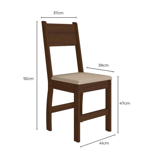 Conjunto Mesa Com 4 Cadeiras Milano - Poliman Móveis Imagem de Conjunto Mesa Com 4 Cadeiras Milano