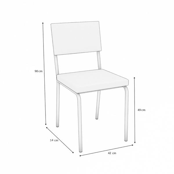 Imagem de Conjunto Mesa com 6 Cadeiras CMC911CR Linha Crome Combos Kappesberg Crome