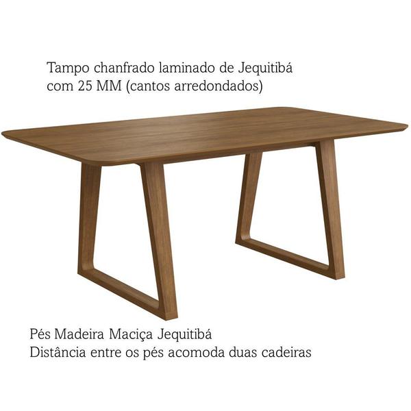 Imagem de Conjunto Mesa com 6 Cadeiras Madeira Maciça Tampo Laminado Sala de Jantar Noruega