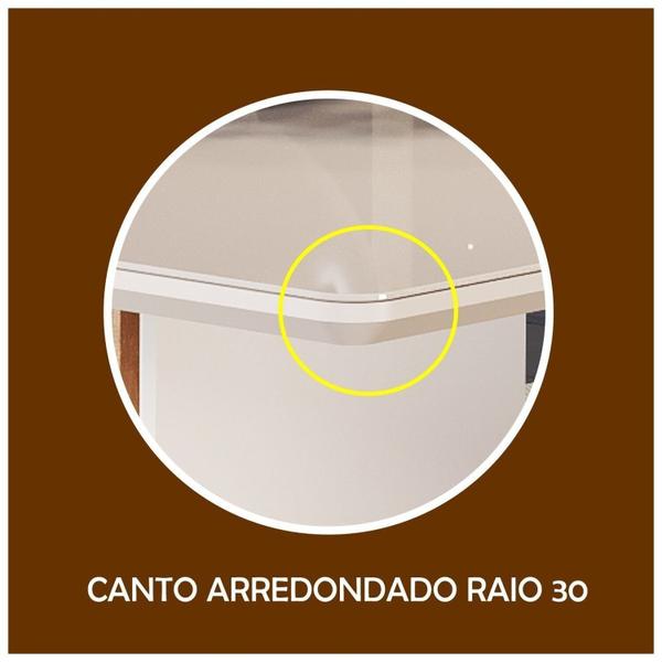 Imagem de Conjunto Mesa Cris 2000 com 8 Cadeiras Cristal Mel/Off-White