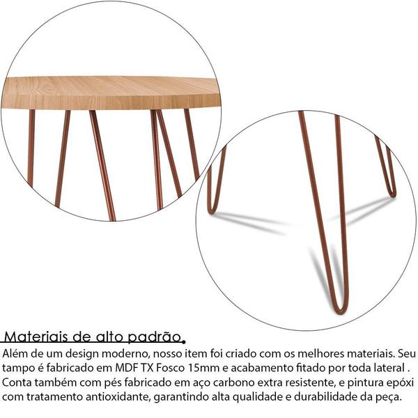 Imagem de Conjunto Mesa De Canto Lateral Dupla Cambridge Tripé Cobre e Jade