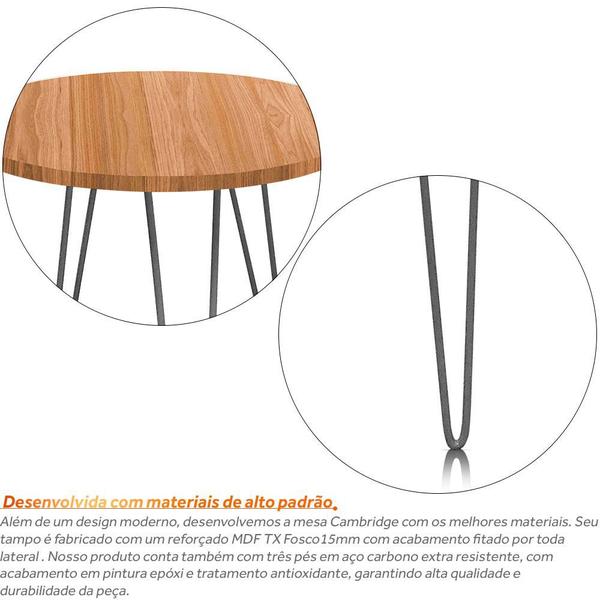 Imagem de Conjunto Mesa De Canto Lateral Dupla Cambridge Tripé Prata e Jade