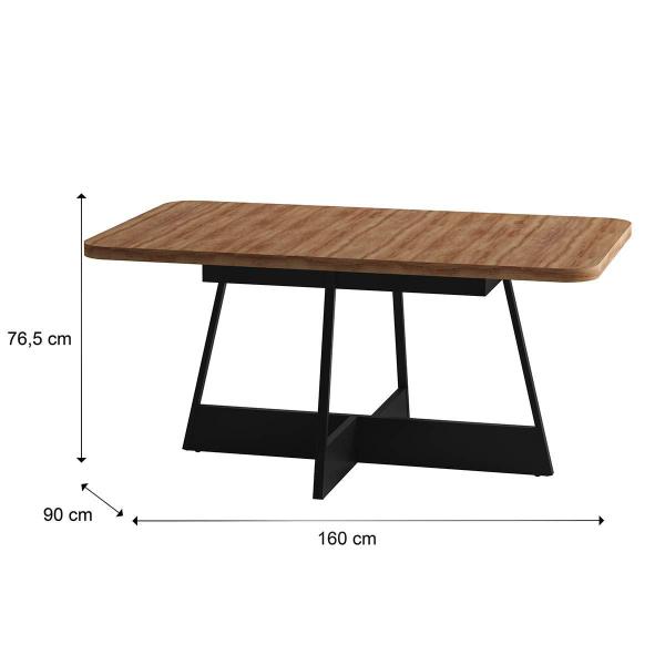 Imagem de Conjunto Mesa de Jantar 160cm + 6 Cadeiras Lou Estofadas NP