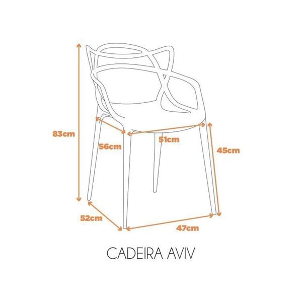 Imagem de Conjunto Mesa de Jantar com 4 Cadeiras Allegra Espresso Móveis