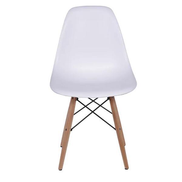 Imagem de Conjunto Mesa de Jantar Cone Redonda 90 cm Ébano + 4 Cadeiras Eames Dkr Wood