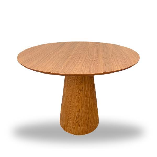 Imagem de Conjunto Mesa de Jantar Cone Redonda 90 cm Freijó + 4 Cadeiras Eames Dkr Wood