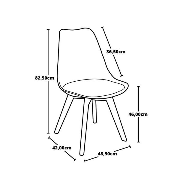 Imagem de Conjunto Mesa de Jantar Hairpin 130x80 Branca com 4 Cadeiras Eiffel Leda - Nude