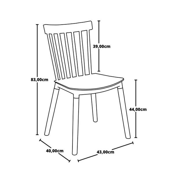 Imagem de Conjunto Mesa de Jantar Hairpin 130x80 Branca com 4 Cadeiras Eiffel Windsor - Marrom