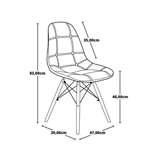 Imagem de Conjunto Mesa de Jantar Hairpin 130x80 Preta com 4 Cadeiras Eiffel Botonê - Turquesa