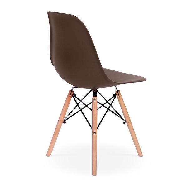 Imagem de Conjunto Mesa de Jantar Hairpin 130x80 Volpi com 4 Cadeiras Eames Eiffel - Marrom