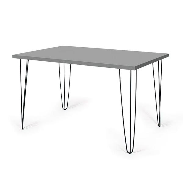 Imagem de Conjunto Mesa de Jantar Hairpin 130x80 Volpi com 6 Cadeiras Eiffel Gomos - Vermelho