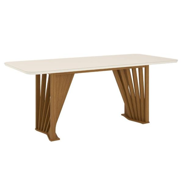 Imagem de Conjunto Mesa De Jantar Henn Adriana Tampo De Vidro Com 6 Cadeiras