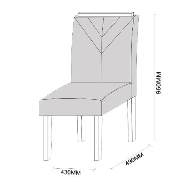 Imagem de Conjunto Mesa de Jantar Jasmin 1,35m Tampo de Madeira com Vidro Colado com Tampo Giratório 6 Cadeiras Amanda Ypê Offwhite WD22 New Ceval