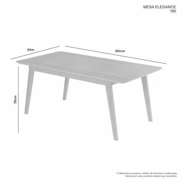 Imagem de Conjunto Mesa de Jantar Madeira Maciça Retangular com 6 Cadeiras Eames