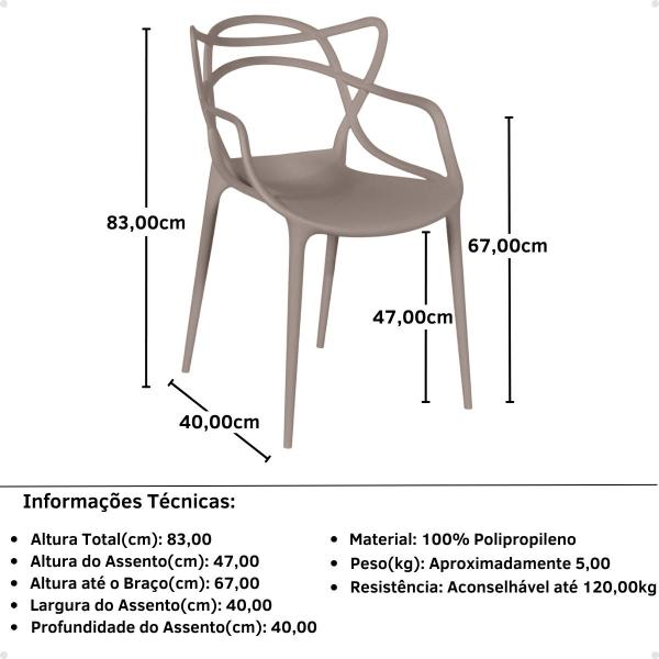 Imagem de Conjunto Mesa de Jantar Orgânica Nina 120cm Natural com 3 Cadeiras Allegra - Fendi