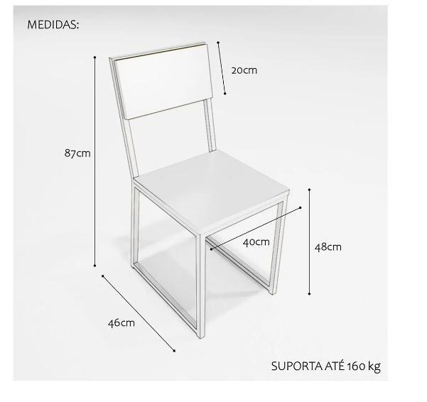 Imagem de Conjunto Mesa de Jantar Quadrada 4 Cadeiras Pinus Riviera Industrial Branco