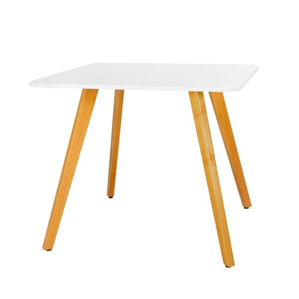 Imagem de Conjunto Mesa de Jantar Quadrada Ágata 90x90cm Branca com 4 Cadeiras Allegra - Branco