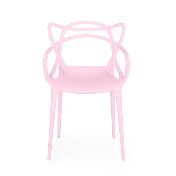 Imagem de Conjunto Mesa de Jantar Quadrada Isa 90x90cm Branca com 4 Cadeiras Allegra - Rosa