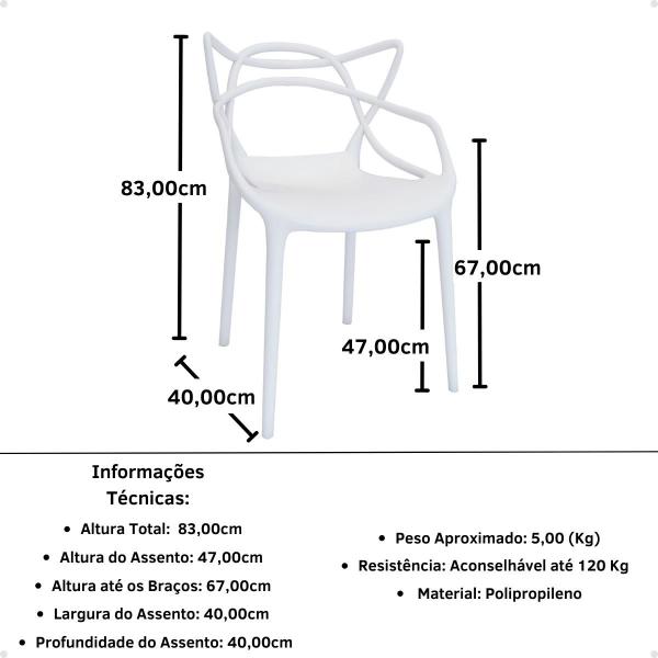 Imagem de Conjunto Mesa de Jantar Quadrada Isa 90x90cm Natural com 4 Cadeiras Allegra - Branco