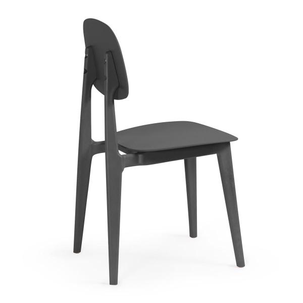 Imagem de Conjunto Mesa de Jantar Redonda Eiffel Branca 100cm com 4 Cadeiras Itália - Preto