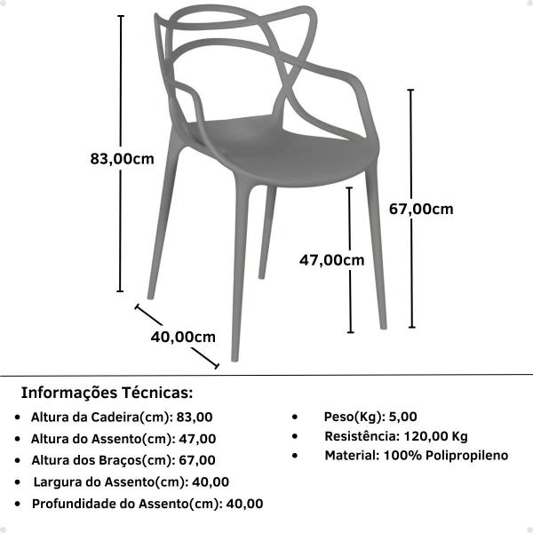 Imagem de Conjunto Mesa de Jantar Redonda Laura 120cm Natural com 4 Cadeiras Allegra - Cinza Escuro