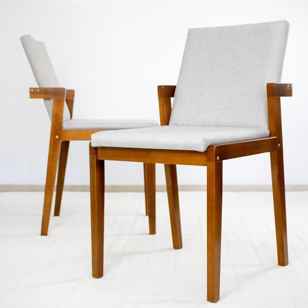 Imagem de Conjunto Mesa de Jantar Redonda Natural Lara Premium 120cm com 4 Cadeiras Estofadas Isabela - Bege