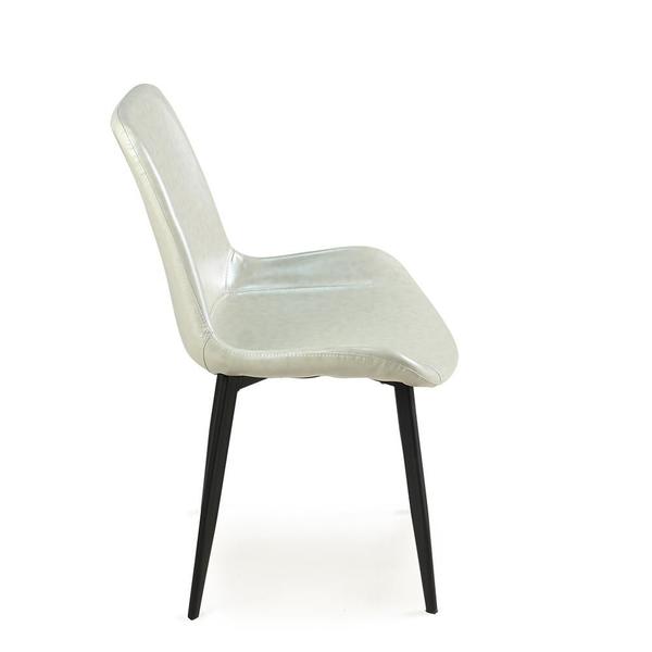 Imagem de Conjunto Mesa de Jantar Redonda Talia Branca Amadeirada 100cm com 2 Cadeiras Estofadas Chicago - Branco