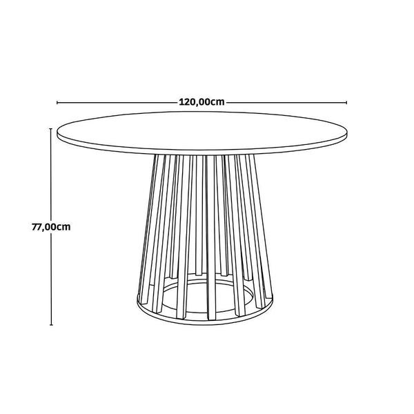 Imagem de Conjunto Mesa de Jantar Talia Amadeirada Preta 120cm com 4 Cadeiras Eiffel Slim - Preto