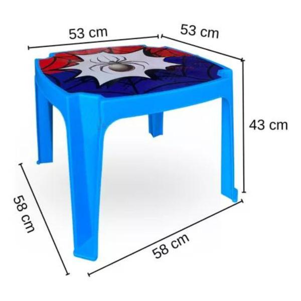 Imagem de Conjunto Mesa e 2 Poltronas Infantil Desenhos Aranha