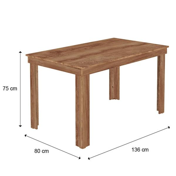 Imagem de Conjunto Mesa e 6 Cadeiras Tivoli Retangular com Sapatas Anti-risco e Antirruído da Carraro