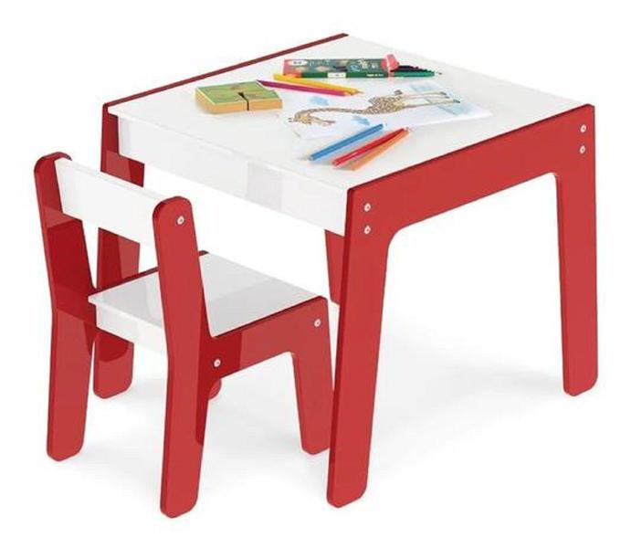 Imagem de Conjunto Mesa E Cadeira Infantil Vermelha 992 - Junges