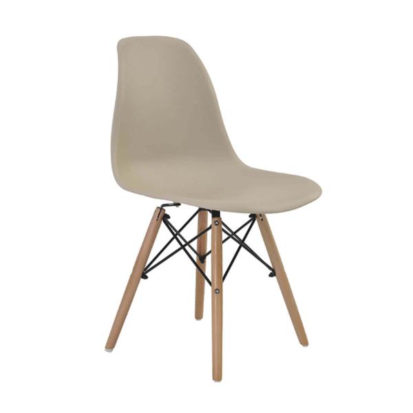 Imagem de Conjunto Mesa Eames Eiffel DSW Redonda Imbuia 90cm + 4 Cadeiras Eames DSW - Fendi