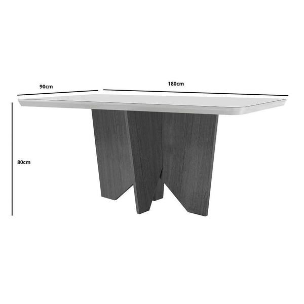 Conjunto Mesa Jantar Evora 180cm 6 Cad. Grecia Rufato creme - MOVEIS RUFATO Imagem de Conjunto Mesa Jantar Evora 180cm 6 Cad. Grecia Rufato creme