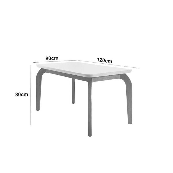 Imagem de Conjunto Mesa Liz 120cm Mdf Com 4 Cadeiras Grafite