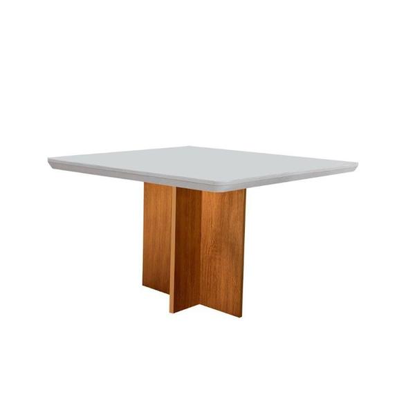 Imagem de Conjunto Mesa Olímpia 90cm Tampo Mdf 4 Cadeiras Creme