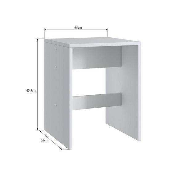 Imagem de Conjunto Mesa para Sala de Jantar com 2 Banquetas Branco